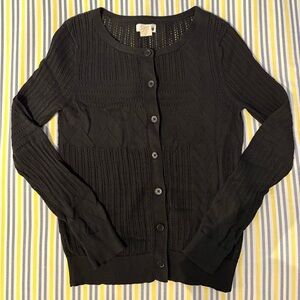 Vintage Levi’s Openwork Black Button-Up Cardigan